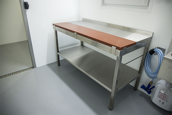 stainless table